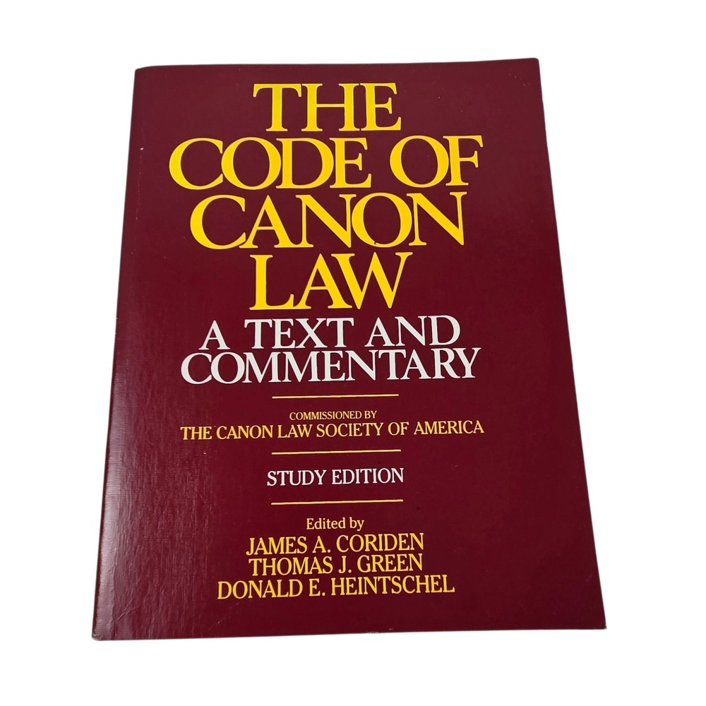 The Code of Canon Law Text and Commentary Paulist Press Burgundy Softcover Book